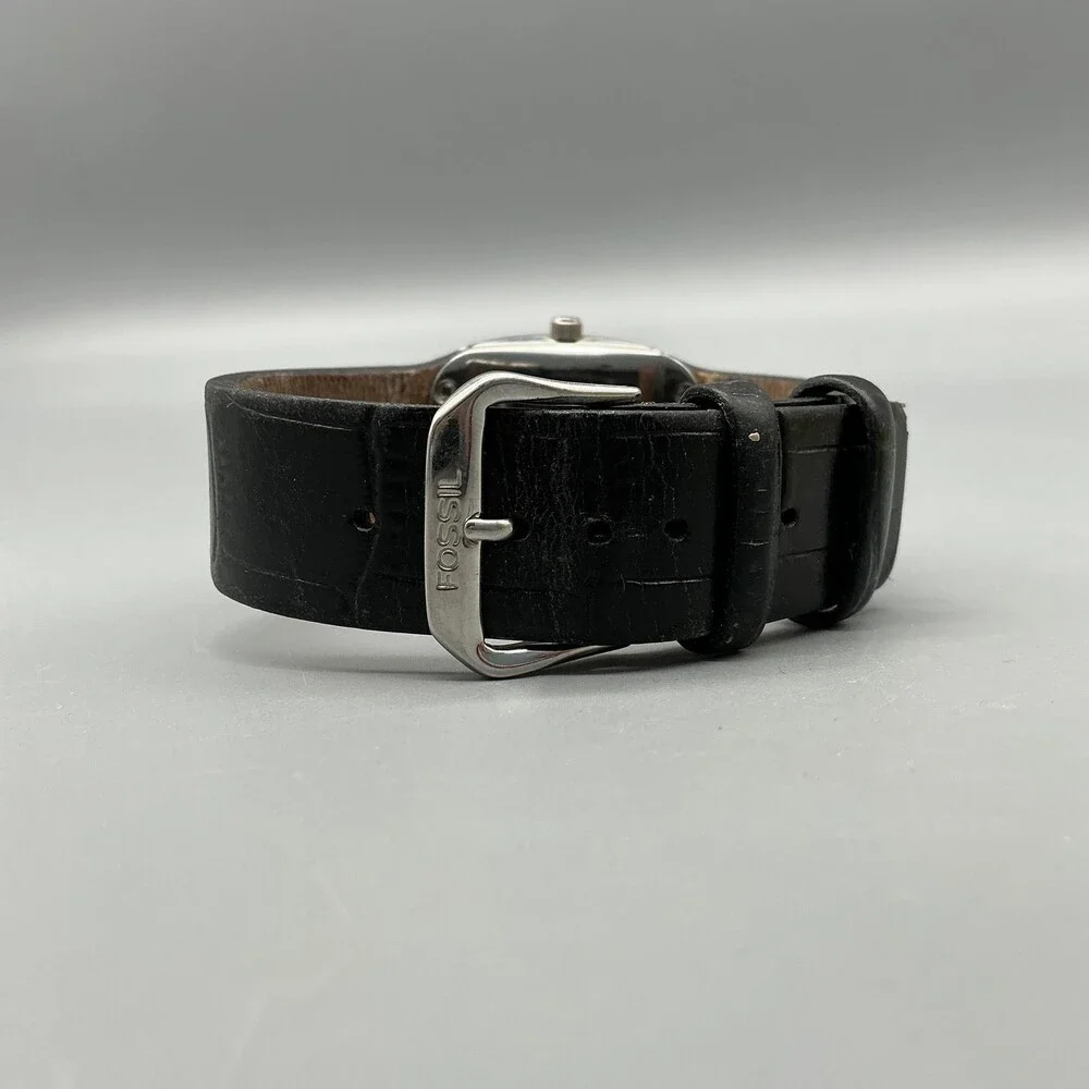 Fossil F2 ES-9719 Womens Watch 25mm MOP Dial Black Leather New Battery